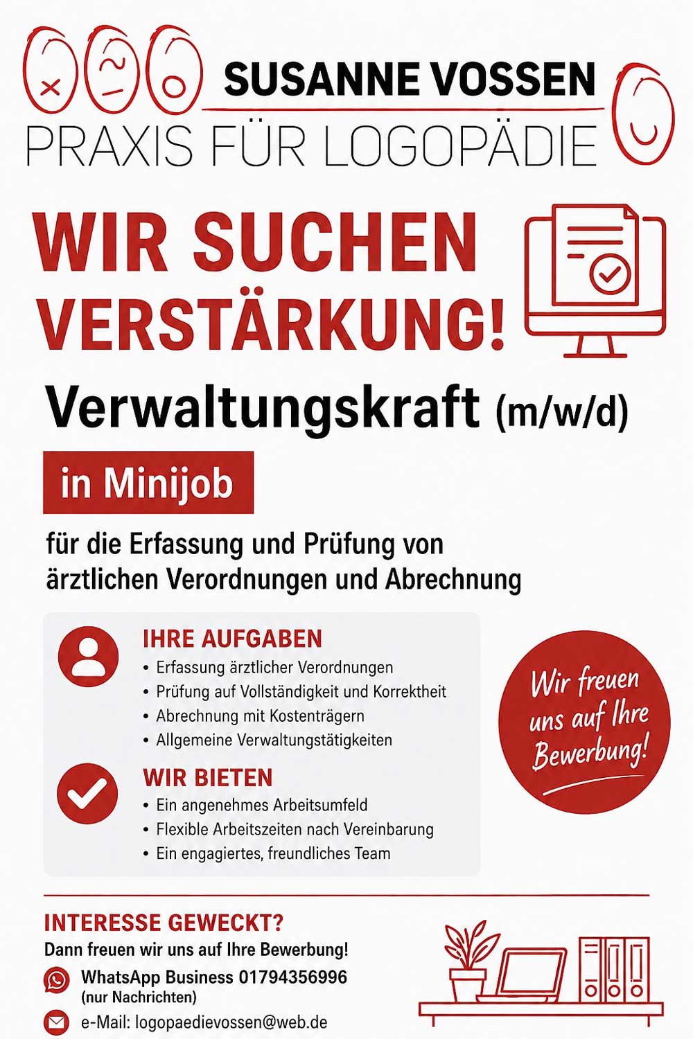 Stellenanzeige-buerokraft Stellenanzeige Verwaltungskraft